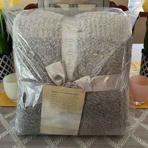 Barefoot Dreams Cozy Chic Heathered Throw - 45” x 60” - Linen/Warm Gray